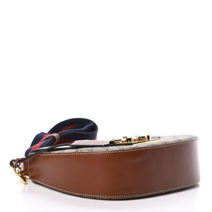 Gucci GG Supreme Monogram Web Medium Padlock Messenger Shoulder Bag Black 4 of 9
