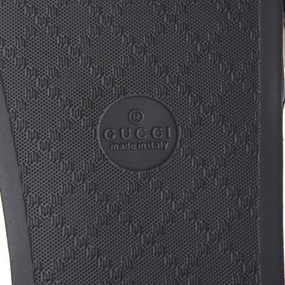 Gucci Rubber Web Mens Pool Slide Sandals 13 Black Mystic White Hibiscus Red Marine 8 of 10