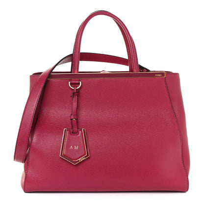 Fendi Vitello Elite Flamingo Regular 2Jours Tote Amarena 1 of 14