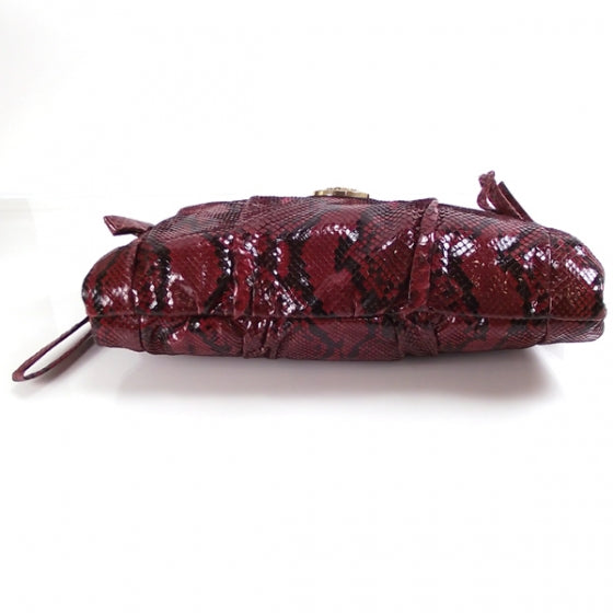 Gucci Python Hysteria Clutch Red 4 of 10