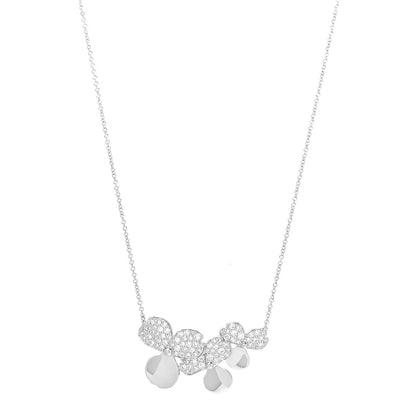 Tiffany Platinum Diamond Mini Paper Flowers Cluster Pendant Necklace 1 of 5