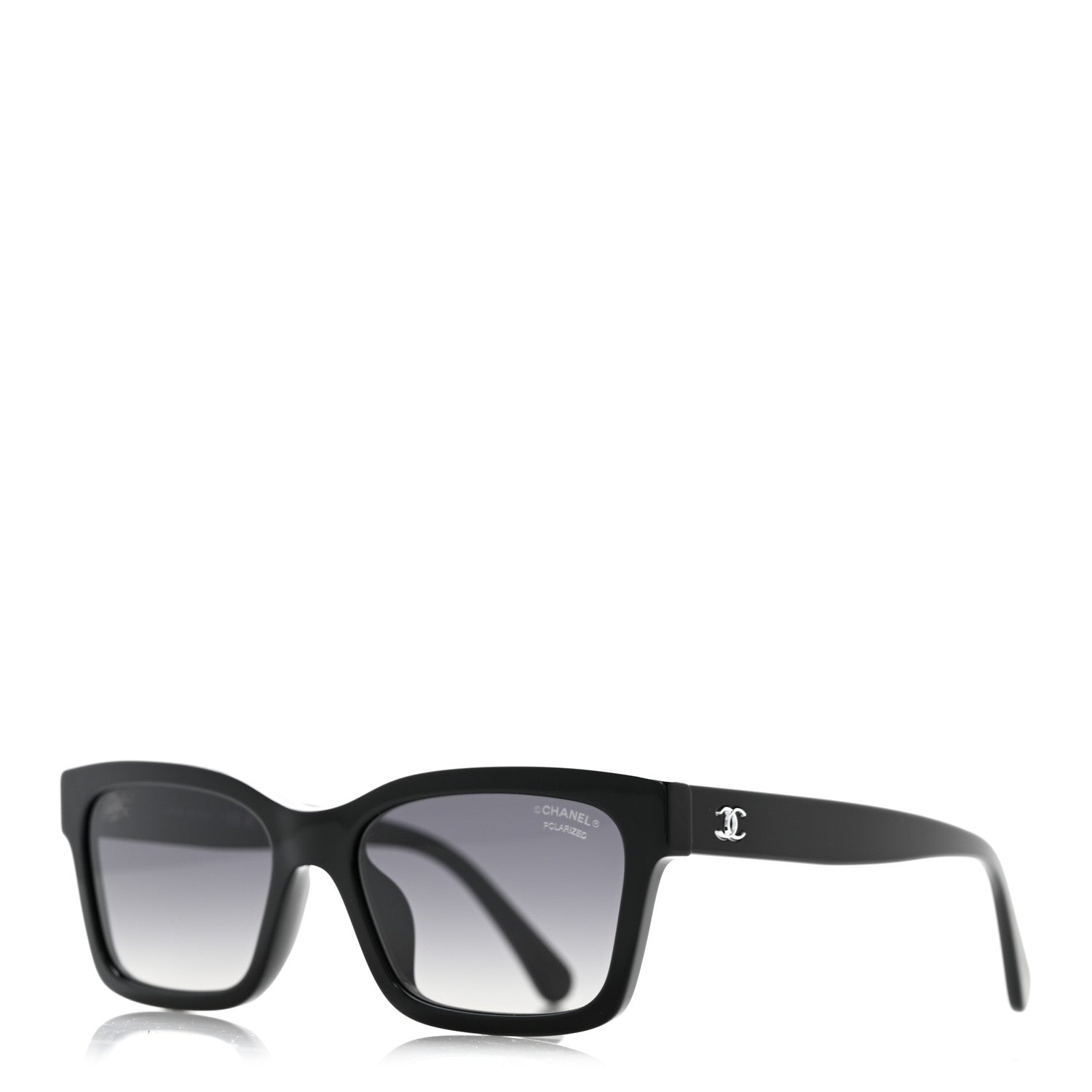 Chanel Acetate Polarized Square Sunglasses 5417-A Black 1 of 8