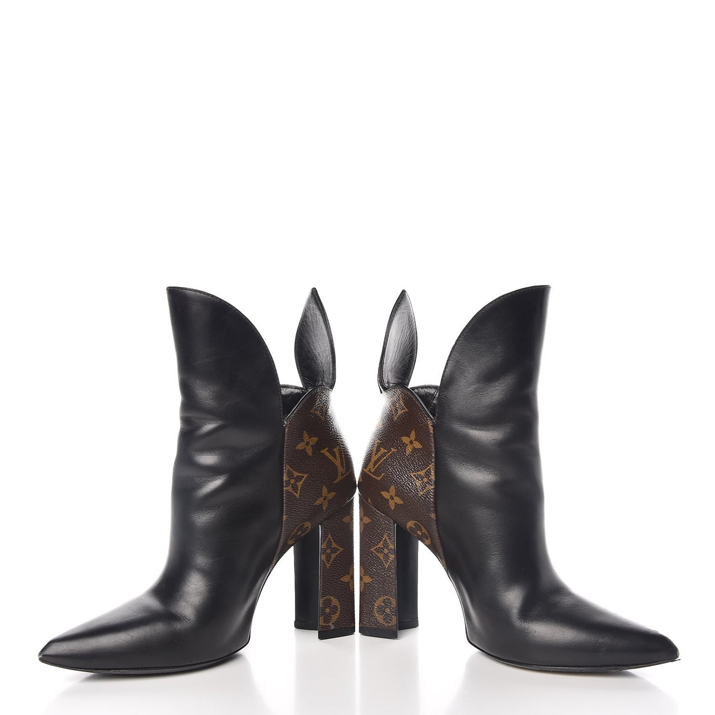 Calfskin Monogram Rodeo Queen Ankle Boots 36.5 Black