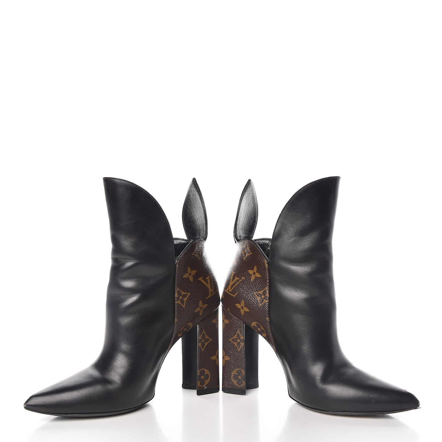 Louis Vuitton Calfskin Monogram Rodeo Queen Ankle Boots 36.5 Black 5 of 18