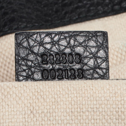 Gucci Pebbled Calfskin Large Soho Shoulder Bag Black 7 of 9