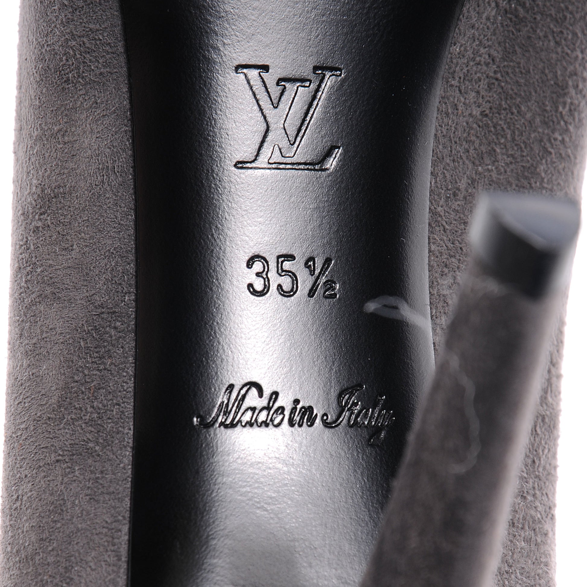 Louis Vuitton Suede Oh Really Pumps 35.5 Grey 7 of 7