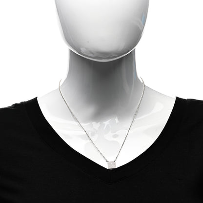 Gucci Sterling Silver Logo Square Tag Necklace 2 of 4