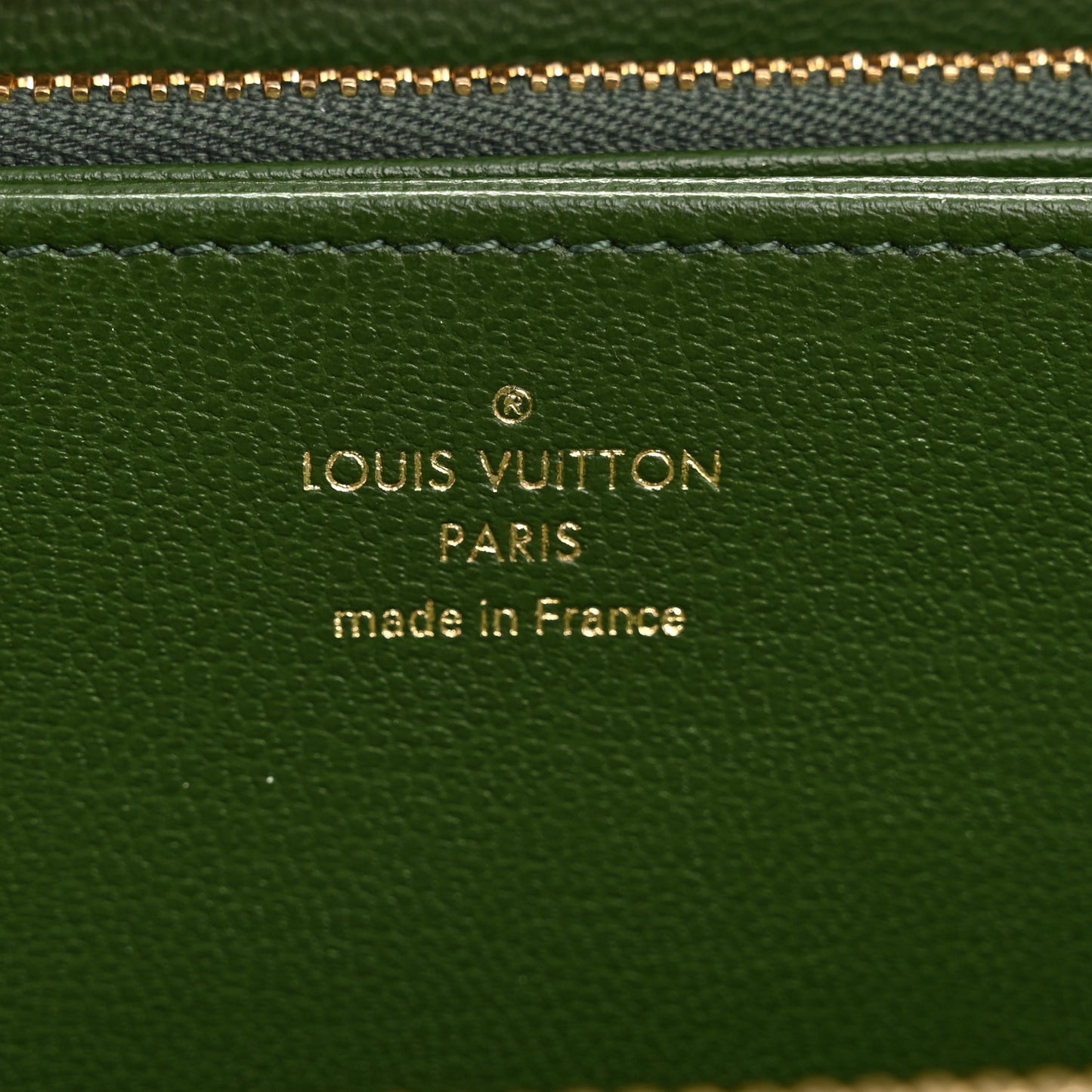 Lambskin Embossed Monogram LV Coussin Zippy Wallet Blue Green