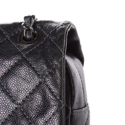 Chanel Iridescent Caviar Quilted Large Chic Flap Dark Grey 13 of 19