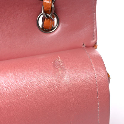 Chanel Patent Quilted Medium Double Flap Fuchsia 14 of 22