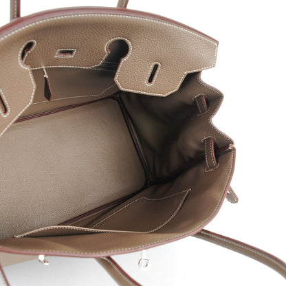 Hermes Taurillon Clemence Birkin 35 Etoupe 7 of 25