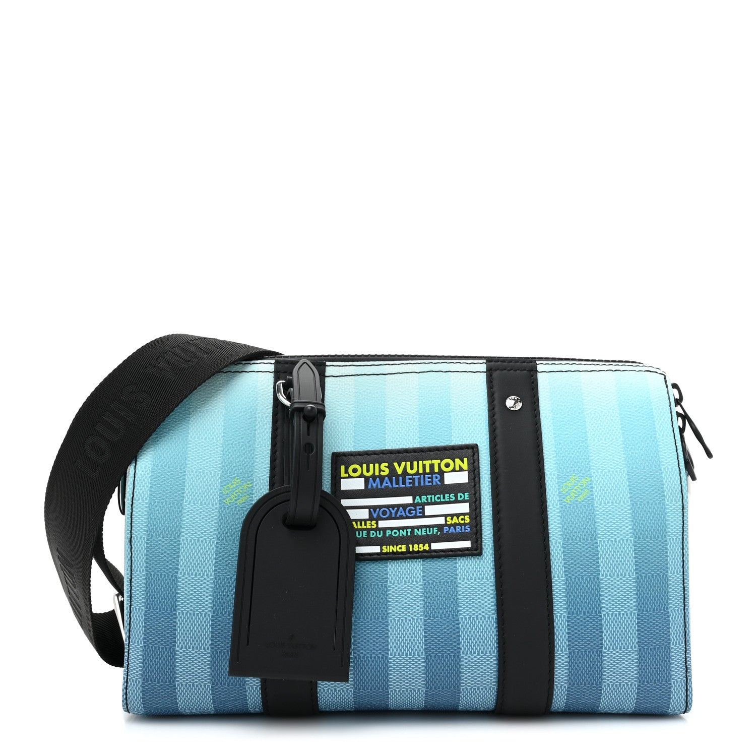 Louis Vuitton Damier Striped City Keepall Gradient Blue 1 of 8