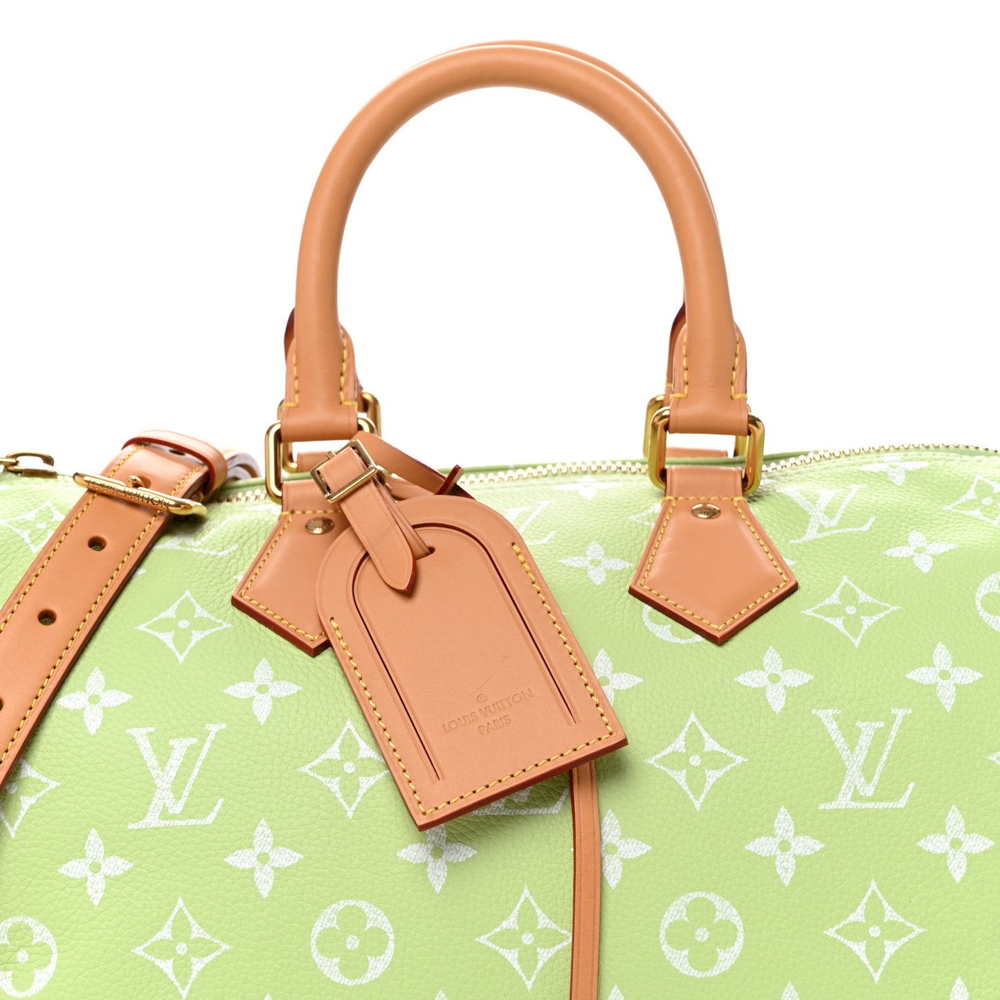 Calfskin Monogram Speedy P9 Bandouliere 30 Frozen Lime