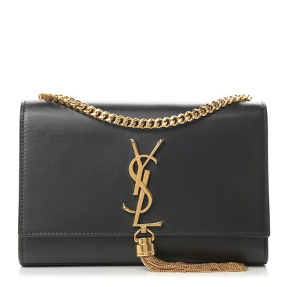 Saint Laurent Smooth Calfskin Small Classic Monogram Kate Tassel Satchel Black 1 of 12