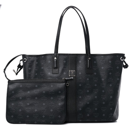 MCM Visetos Large Liz Reversible Shopper Tote Black 1 of 13