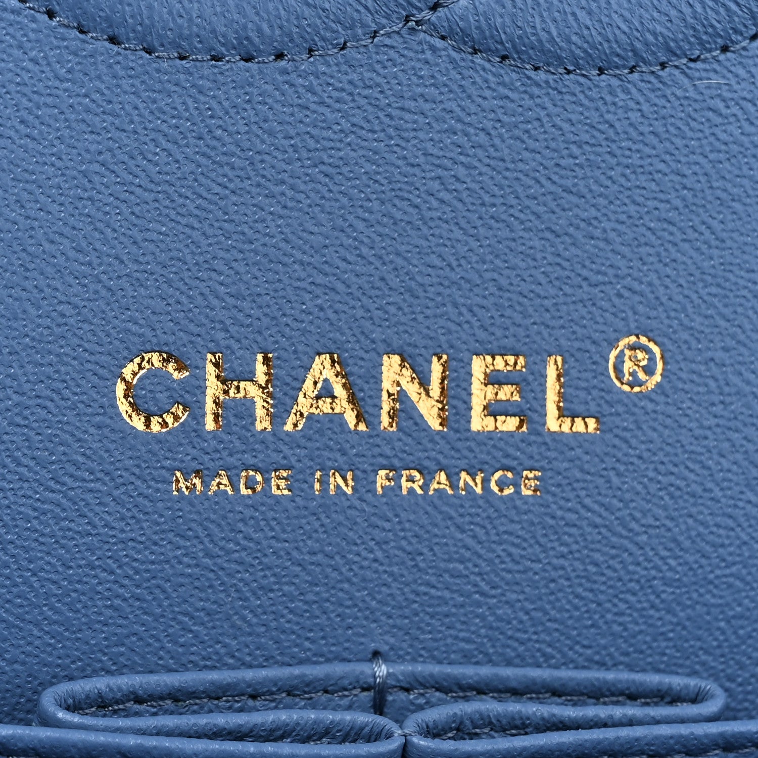 Chanel Caviar Quilted Medium Double Flap Blue 6 of 11