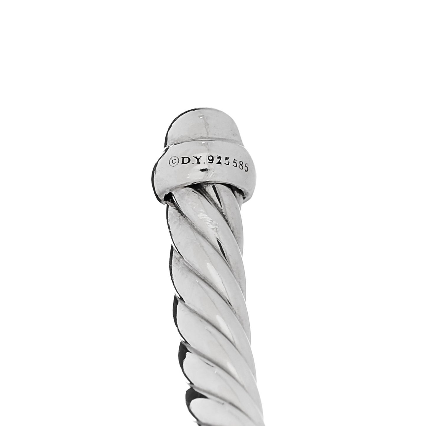 Sterling Silver 14K Yellow Gold 4mm Cable Flex Bracelet