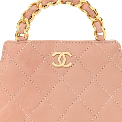 Chanel Lambskin Quilted Mini Evening Bag Pink 8 of 14