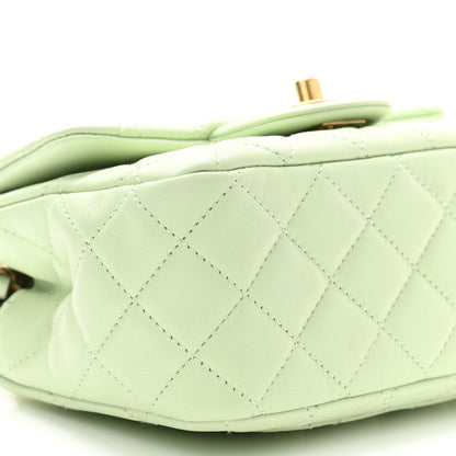 Chanel Lambskin Quilted Mini Pearl Crush Flap Light Green 9 of 11