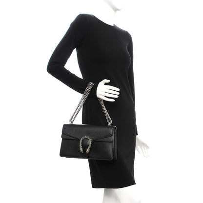 Gucci Pebbled Calfskin Small Dionysus Shoulder Bag Black 2 of 7