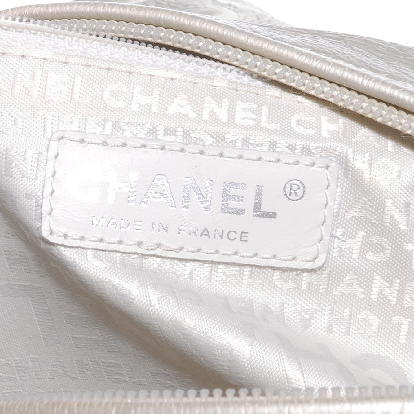 Chanel Metallic Deerskin Stitched Bowler Grey 6 of 7