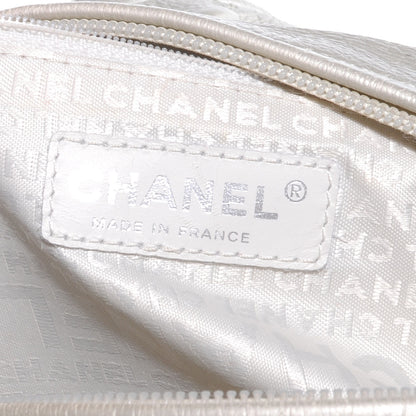Chanel Metallic Deerskin Stitched Bowler Grey 6 of 7