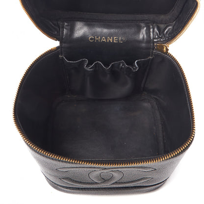 Chanel Caviar Vanity Cosmetic Case Black 6 of 9