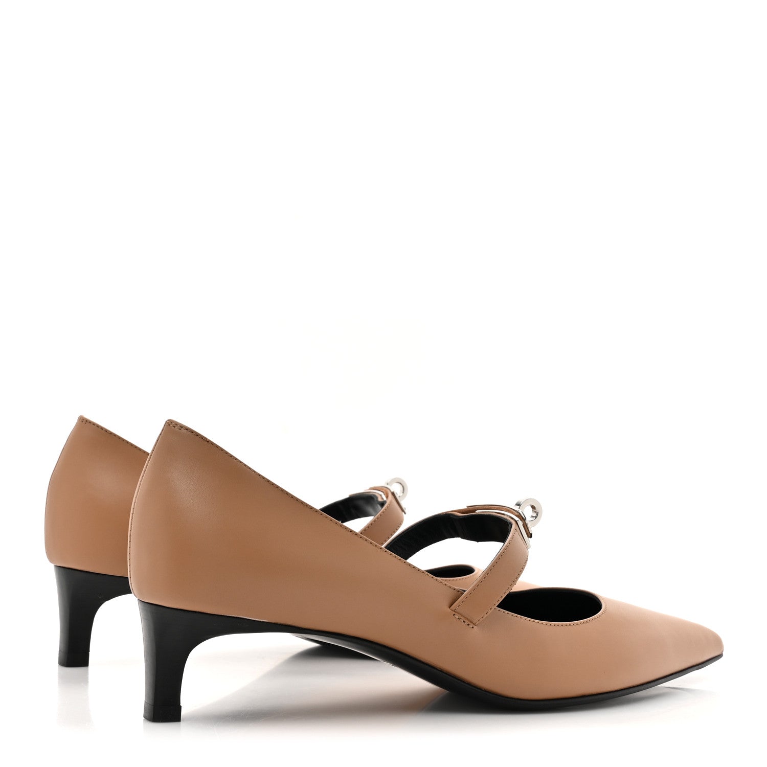 Hermes Calfskin Kiara 40 Pumps 38 Naturel Clair 4 of 9
