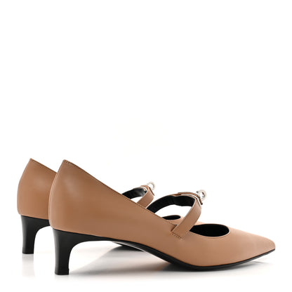Hermes Calfskin Kiara 40 Pumps 38 Naturel Clair 4 of 9