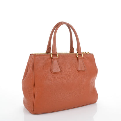 Prada Vitello Daino Large Double Zip Tote Rame 3 of 8