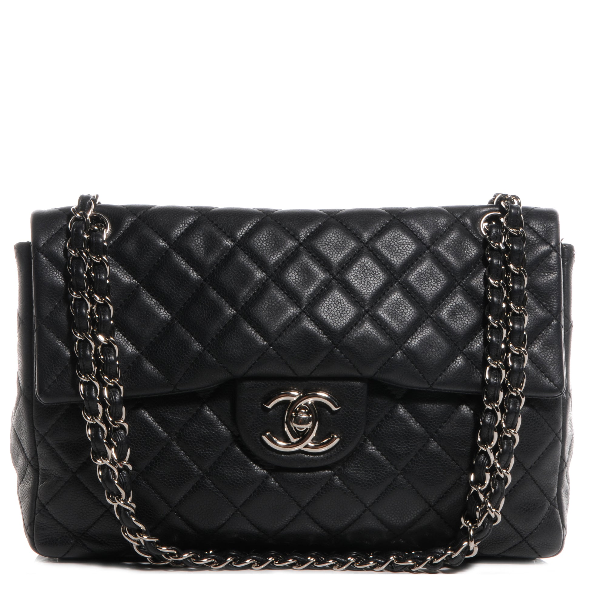 Chanel Washed Caviar Maxi Single Flap Black 1 of 7