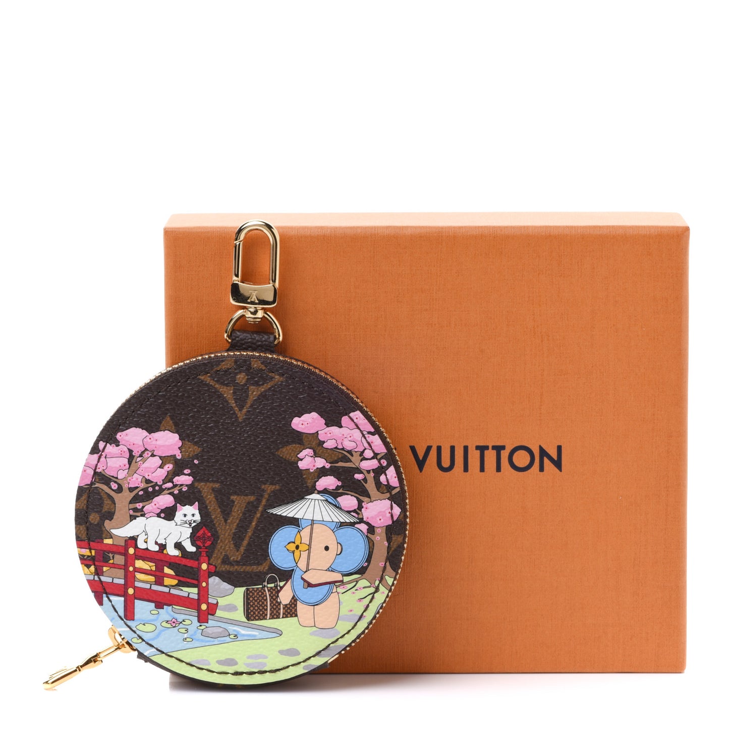 Monogram 2021 Christmas Animation Japanese Garden Round Coin Purse Wisteria Pink
