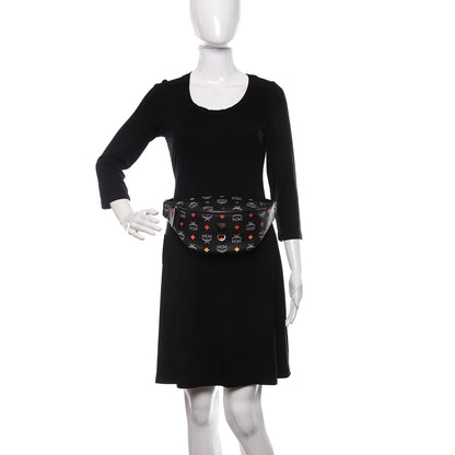 MCM Skyoptic Visetos Small Fursten Belt Bag Diamond Black 2 of 8