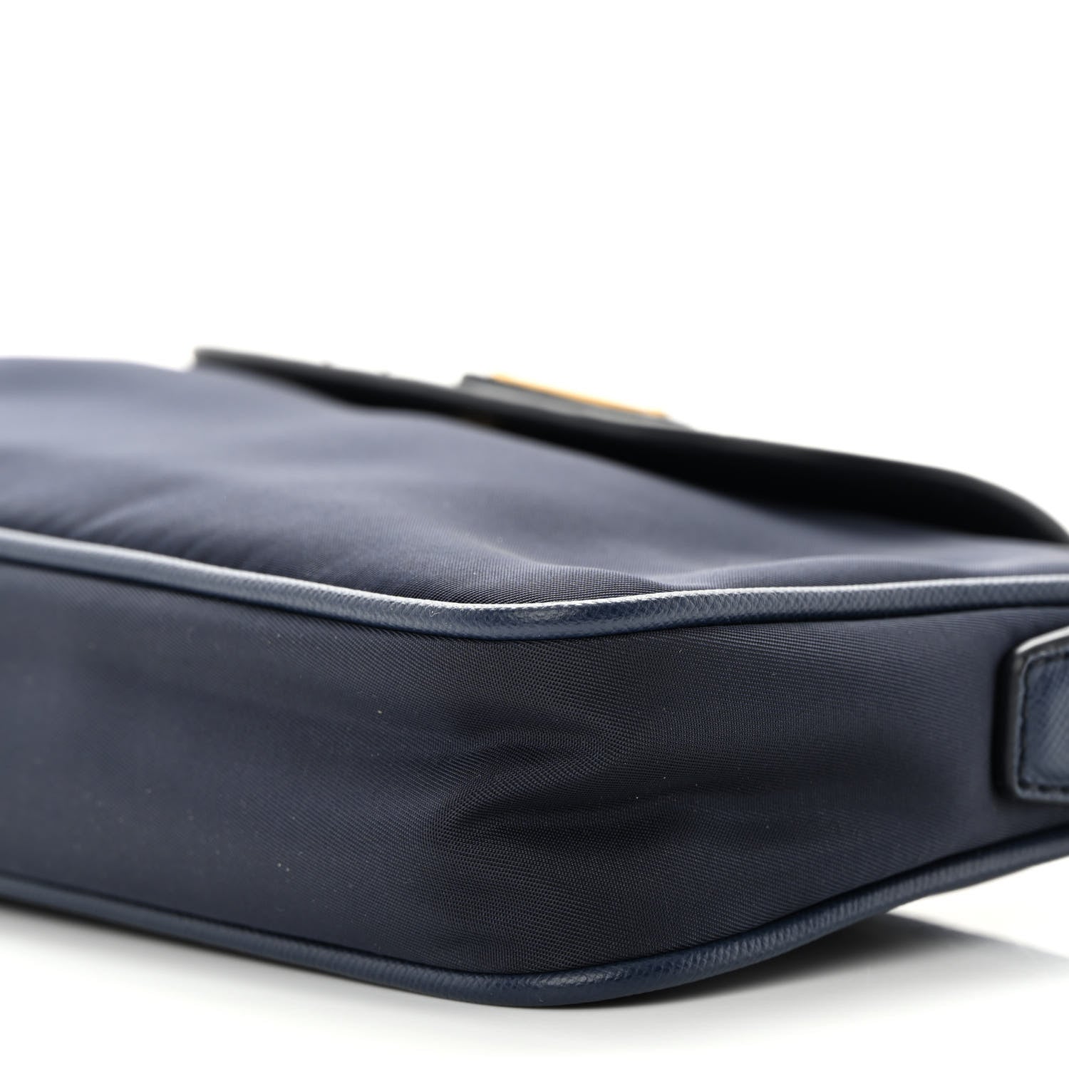 Prada Tessuto Nylon Saffiano Crossbody Bag Bleu 11 of 12