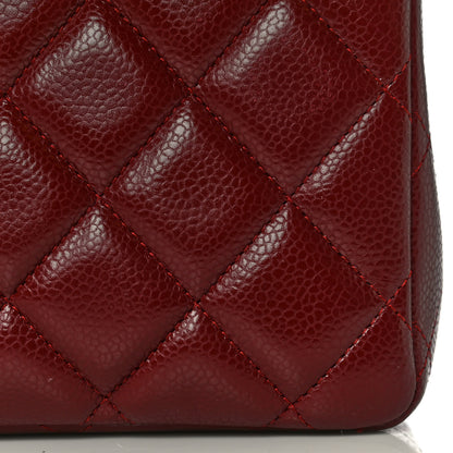 Chanel Caviar Quilted Maxi Double Flap Dark Red 8 of 13