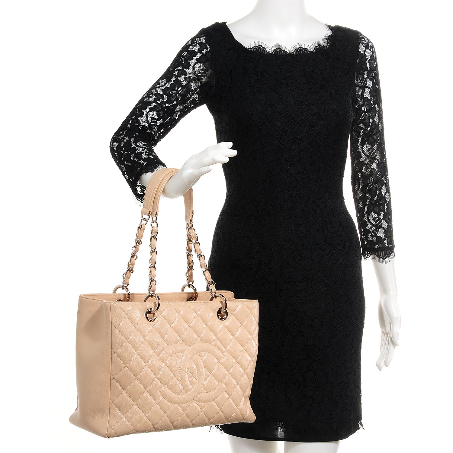 Chanel Caviar Grand Shopping Tote GST Beige Clair 2 of 7