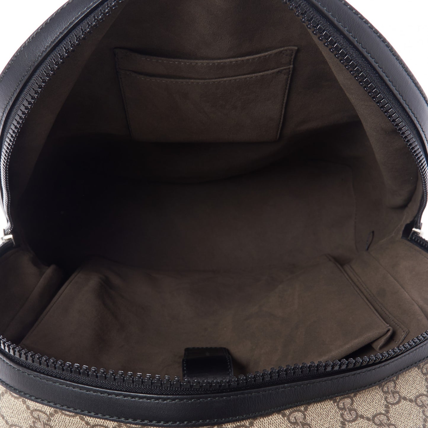 GG Supreme Monogram Medium Backpack Black