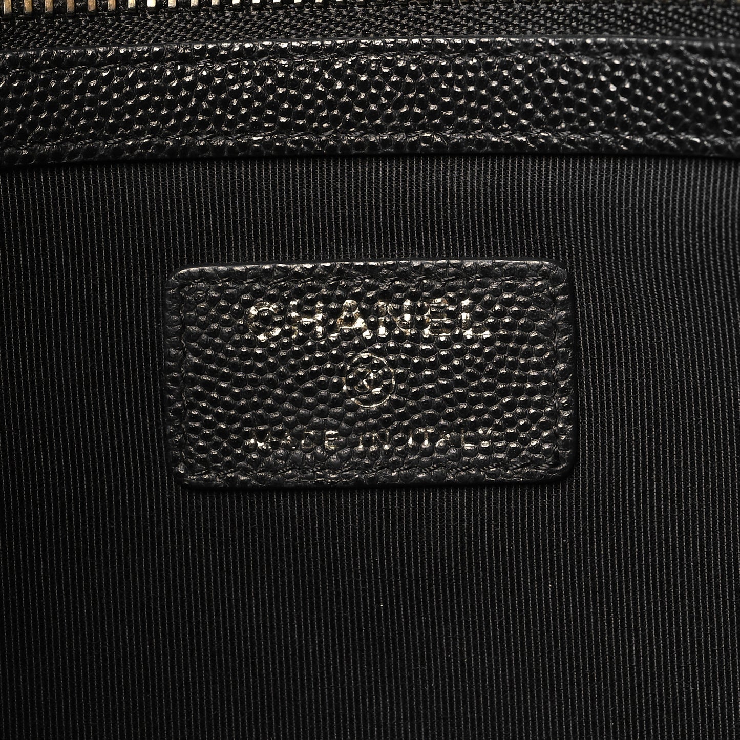 Caviar Quilted Large Cosmetic Case Black