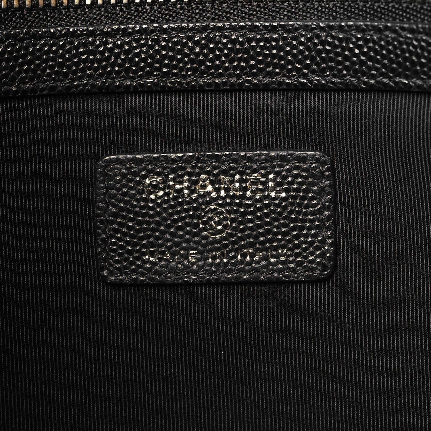 Chanel Caviar Quilted Large Cosmetic Case Black 6 of 7