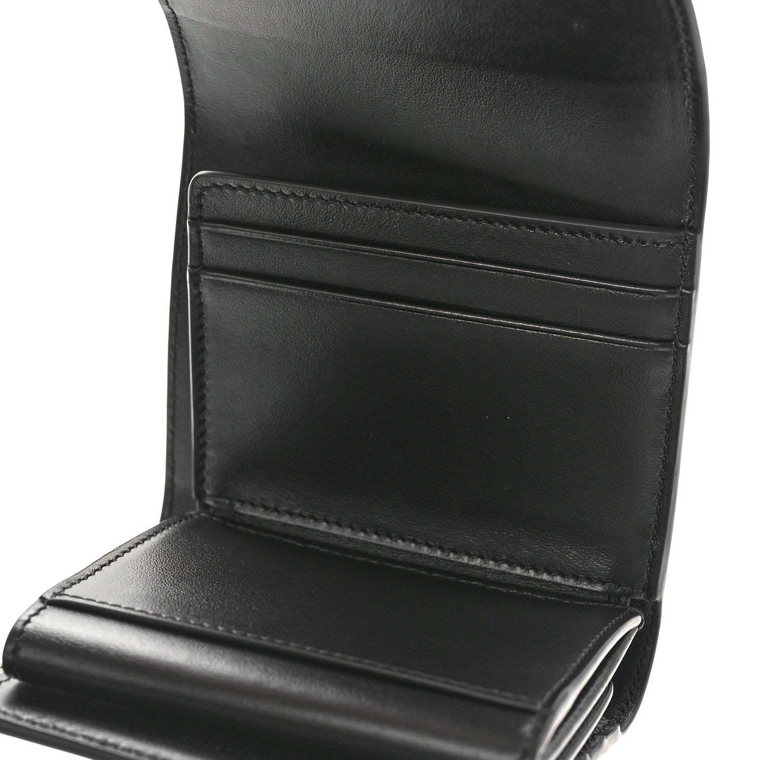 Celine Shiny Calfskin Small Triomphe Wallet Black 5 of 8