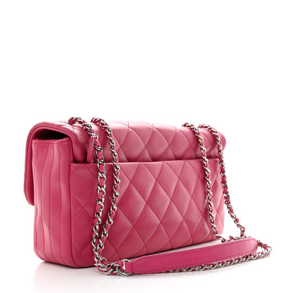 Chanel Rubber Quilted Lambskin Medium Coco Rain Flap Pink 4 of 12