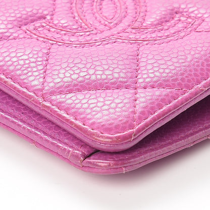Chanel Caviar Quilted Yen Wallet Pink 18 of 20