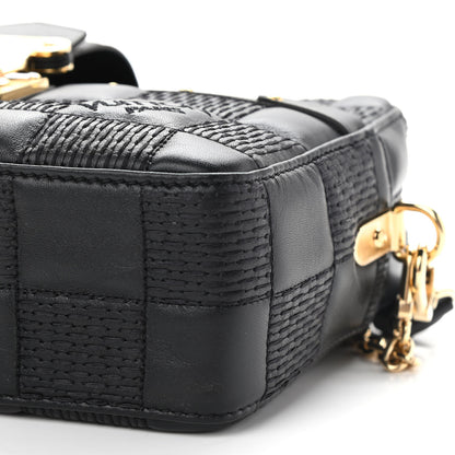 Louis Vuitton Lambskin Damier Quilt Troca MM Black 8 of 8