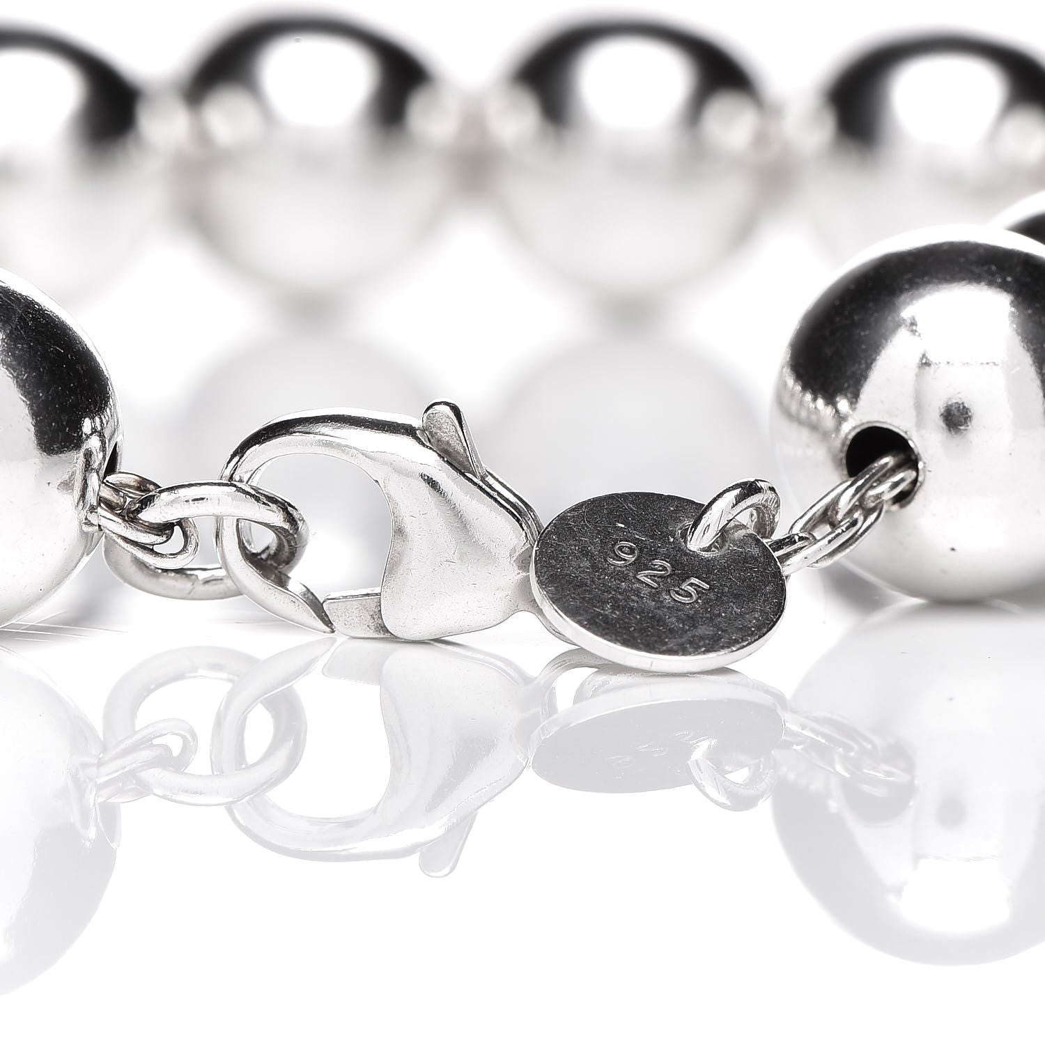 Tiffany Sterling Silver 10mm HardWear Ball Bracelet 4 of 5