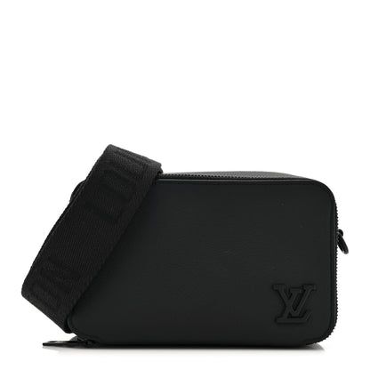Louis Vuitton Calfskin Aerogram Alpha Wearable Wallet Black 1 of 12