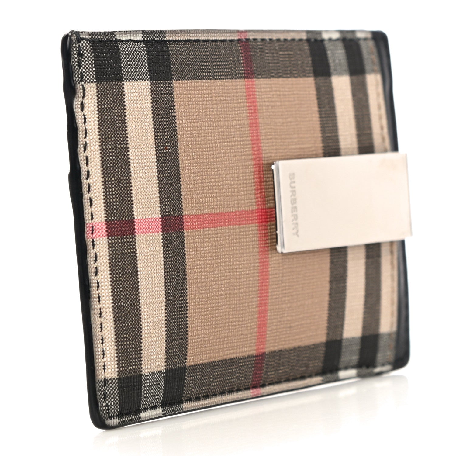Burberry House Check Money Clip Card Case Black 3 of 12