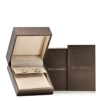 Bulgari 18K Rose Gold Diamond Mother of Pearl Divas' Dream Stud Earrings 5 of 5