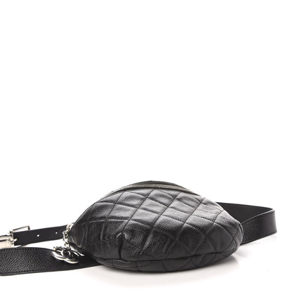 Chanel Grained Calfskin Quilted Waist Belt Bag Black 4 of 12