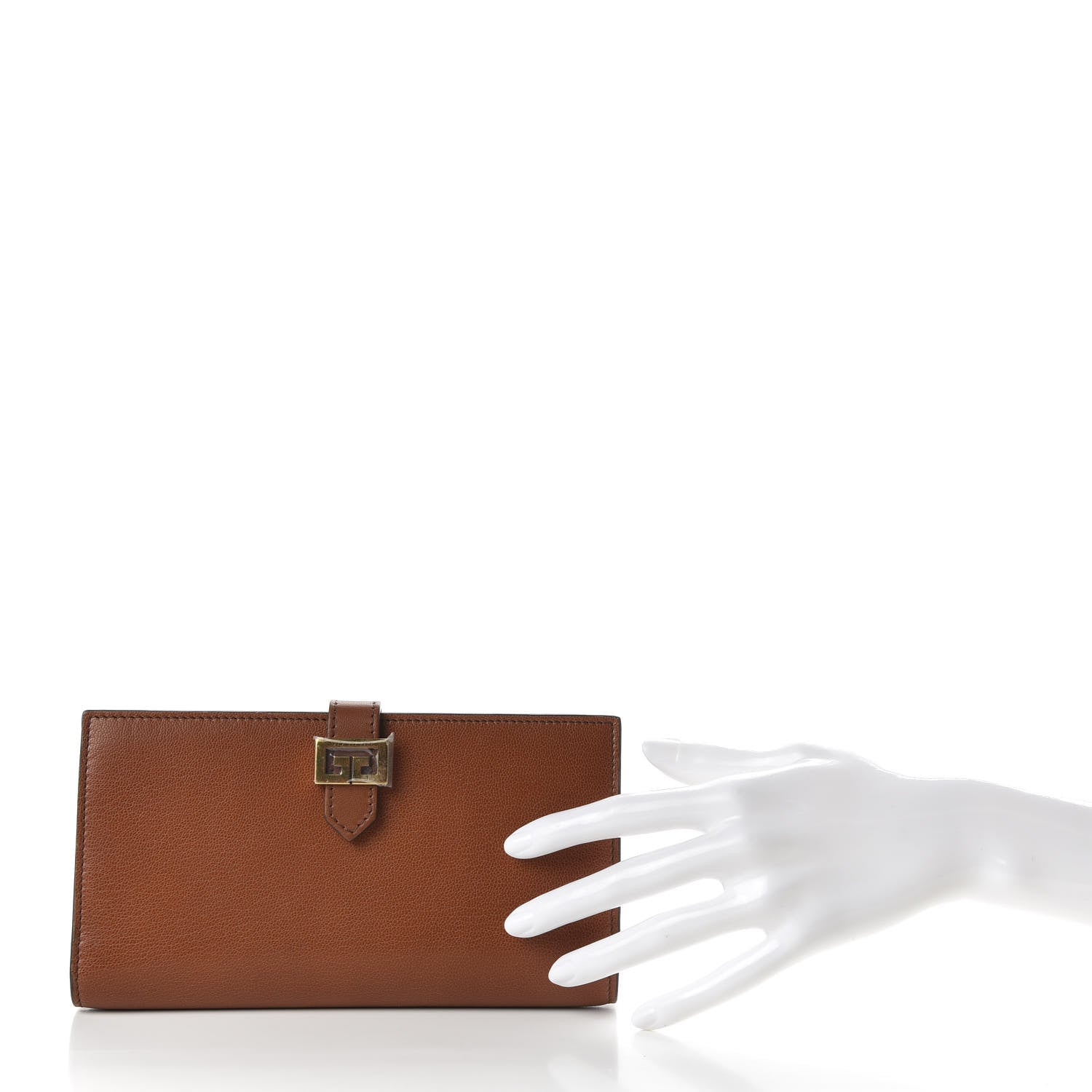 Givenchy Calfskin GV3 Long Wallet Chestnut 2 of 7
