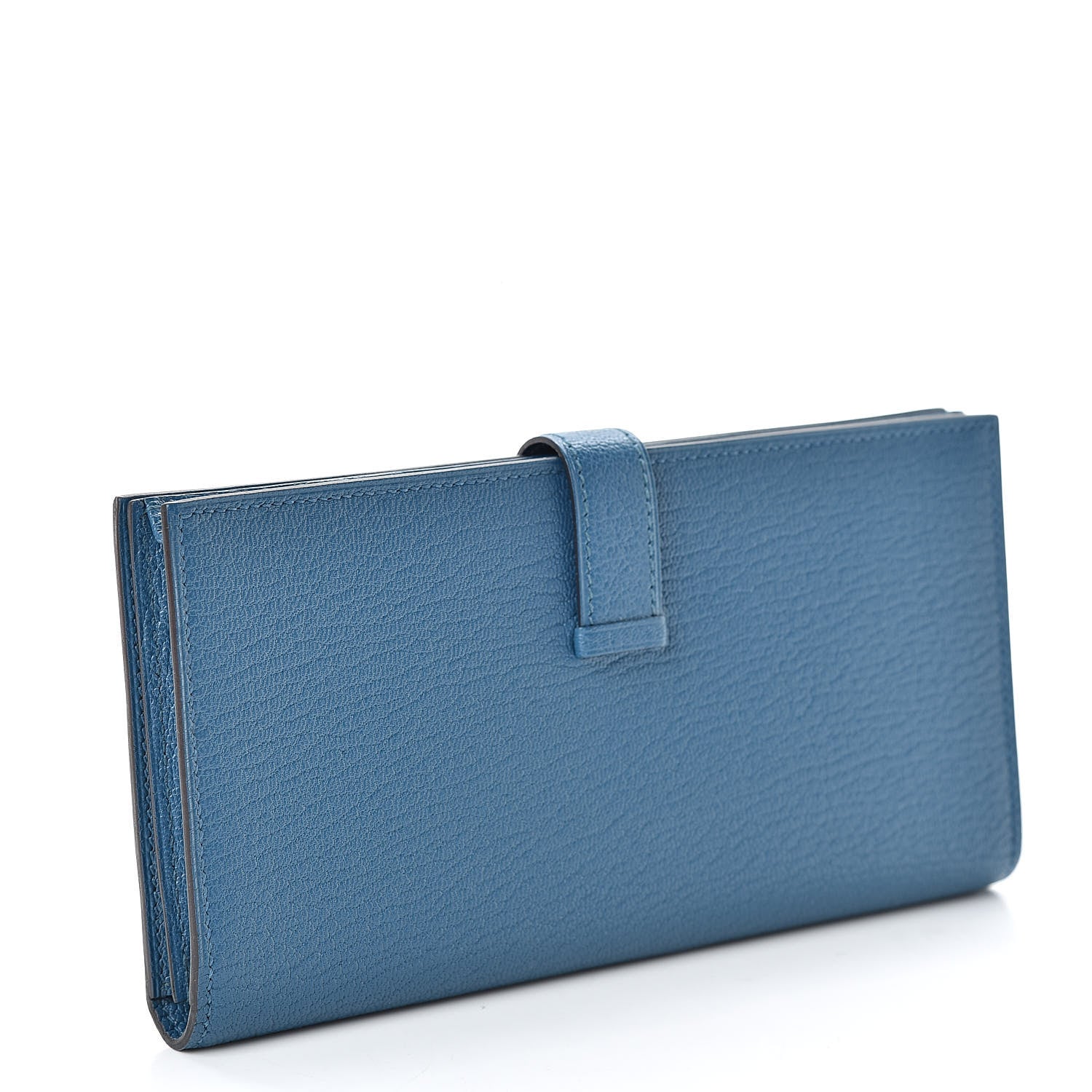 Hermes Chevre Mysore Bearn Gusset Wallet Bleu de Galice 3 of 8
